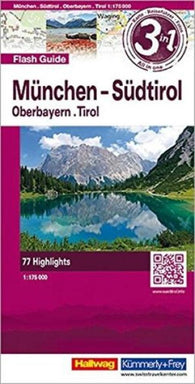 Buy map Munich, Southern Tyrol and Upper Bavaria, Flash Guide by Hallwag