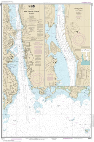 Buy map New London Harbor and vicinity; Bailey Point to Smith Cove (13213-43) by NOAA
