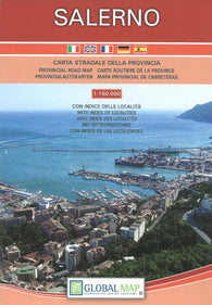 Buy map Salerno: carta stradale della provincia con indice delle localita 1:150.000