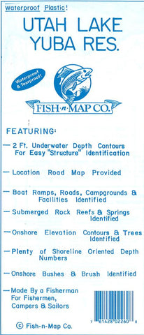 Buy map Utah Lake Yuba Reservation Fishing Map