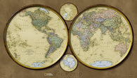 Buy map The world [hemispheres, laminated]