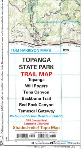 Buy map Topanga State Park, California by Tom Harrison Maps