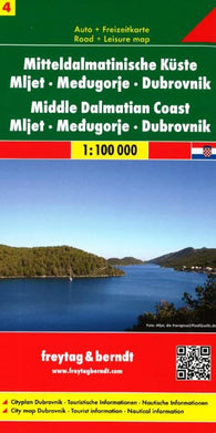 Buy map Croatia, Middle Dalmatian Coast, Mljet, Medjugorje and Dubrovnik by Freytag-Berndt und Artaria