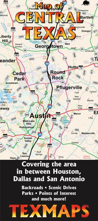 Buy map Road Map of central Texas