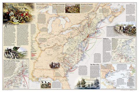 Buy map Battles of the Revolutionary War and War of 1812: 2 sided [Tubed]