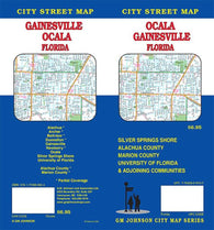 Buy map Ocala and Gainesville, Florida