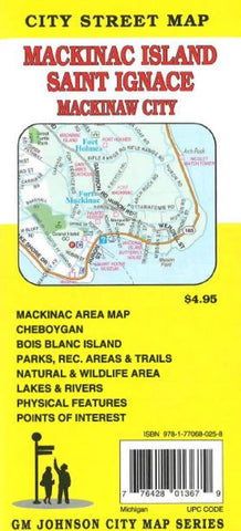 Buy map Mackinac Island, Saint Ignace and Mackinaw City, Michigan by GM Johnson
