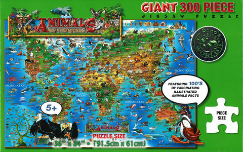 Buy map Dinos Animals of the World, 300 Piece Puzzle by Dino Maps