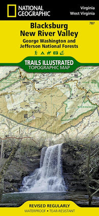 Buy map Blacksburg, New River Valley and Jefferson National Forest