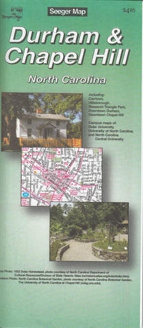 Buy map Durham and Chapel Hill, North Carolina by The Seeger Map Company Inc.