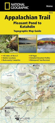 Buy map Appalachian Trail : Pleasant Pond to Katahdin : topographic map guide