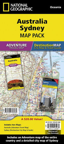 Buy map Australia & Sydney, Map Pack Bundle by National Geographic Maps