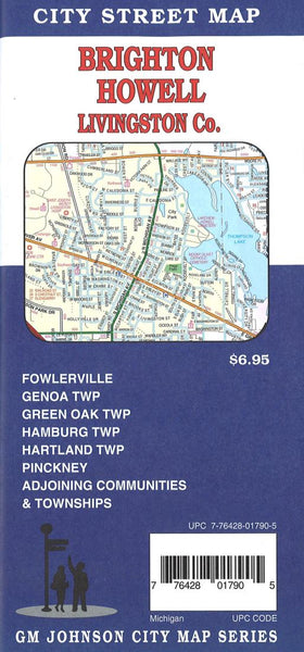 Buy map Brighton, Howell & Livingston County City Street Map by GM Johnson