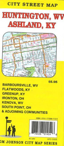 Buy map Huntington, West Virginia and Ashland, Kentucky by GM Johnson