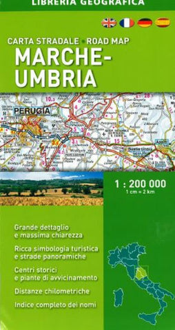 Buy map Marche-Umbria, Italy, Road Map by Libreria Geografica