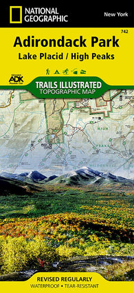 Buy map Lake Placid and High Peaks, Adirondack Park, Map 742