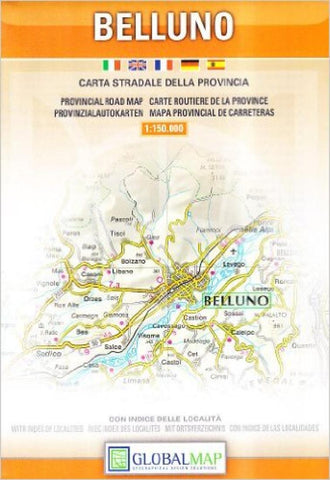Buy map Belluno Province, Italy by Litografia Artistica Cartografica