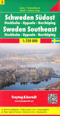Buy map Sweden, Southeast, Stockholm, Uppsala and Norrkoping by Freytag-Berndt und Artaria