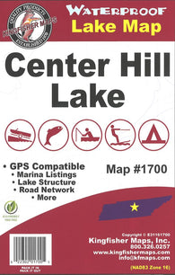 Buy map Center Hill Lake, TN Fishing Map