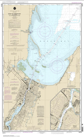 Buy map Head of Green Bay, including Fox River below De Pere; Green Bay (14918-27) by NOAA
