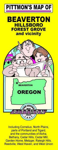 Buy map Beaverton, Hillsboro, and Forest Grove, Oregon and vicinity by Pittmon Map Company