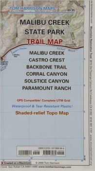 Buy map Malibu Creek State Park, California by Tom Harrison Maps