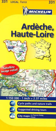 Buy map Ardeche, Haute Loire, France (331) by Michelin Maps and Guides