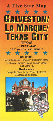 Buy map Galveston and Texas City, Texas by Five Star Maps, Inc.