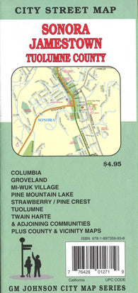 Buy map Sonora : Jamestown : Tuolumne County : city street map