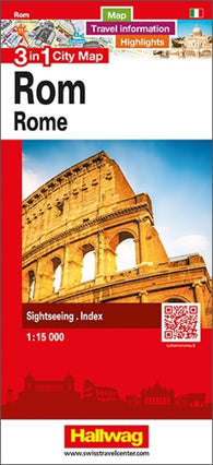 Buy map Rome 3 in 1 City Map by Hallwag