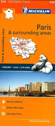Buy map Ile de France, Paris and Surrounding Areas (514) by Michelin Maps and Guides