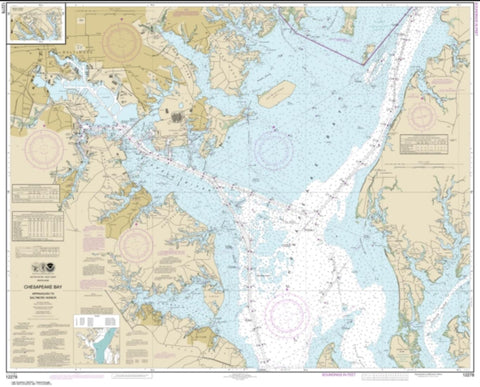 Buy map Chesapeake Bay Approaches to Baltimore Harbor (12278-79) by NOAA