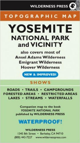 Buy map Yosemite National Park and vicinity