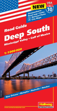 Buy map USA 10-Deep South, Mississippi Valley and Gulf of Mexico by Hallwag