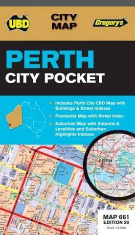 Buy map Perth City, Australia, Pocket by Universal Publishers Pty Ltd
