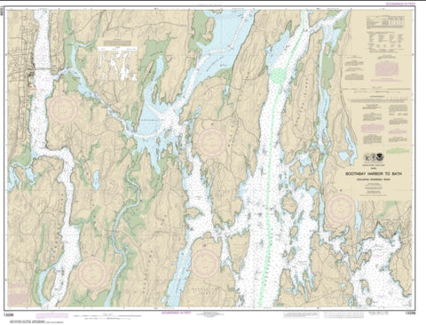 Buy map Boothbay Harbor to Bath, Including Kennebec River (13296-26) by NOAA