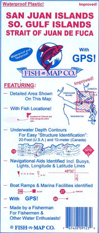Buy map San Juan Islands, Victoria, B.C., Strait of Juan de Fuca Fishing Map