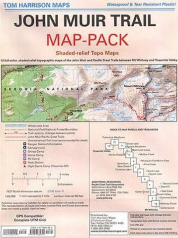 Buy map John Muir Trail Map Pack by Tom Harrison Maps