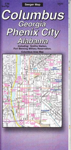 Buy map Columbus, Georgia and Phenix City, Alabama by The Seeger Map Company Inc.