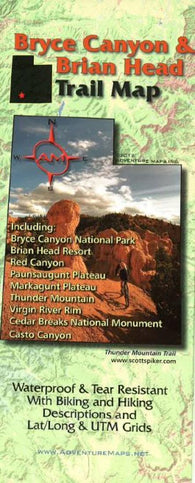 Buy map Bryce Canyon and Brian Head, Trail Map by Adventure Maps