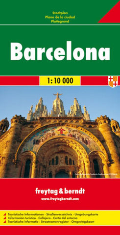 Buy map Barcelona, Spain by Freytag-Berndt und Artaria
