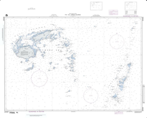 Buy map Fiji And Tonga Islands - South Pacific Ocean (NGA-83500-1) by National Geospatial-Intelligence Agency