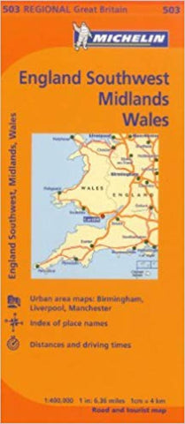 Buy map Wales, West Country and the Midlands (503)