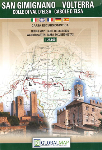 Buy map San Gimignano, Volterra and Casole dElsa, Italy, Hiking by Litografia Artistica Cartografica