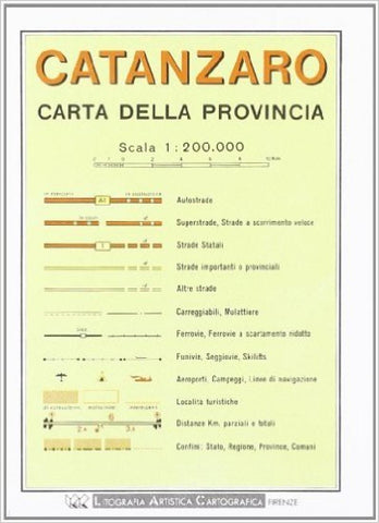 Buy map Catanzaro Province, Italy by Litografia Artistica Cartografica