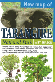 Buy map New Map of Tarangire National Park : wet season : dry season