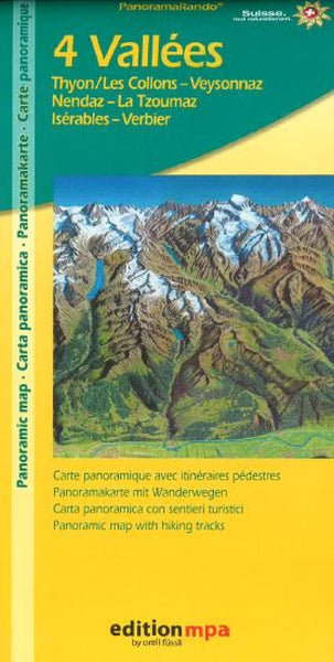 Buy map 4 Valleys Hiking Map by Orell Fu?ssli Kartographie, Edition MPA by Orell Fussli