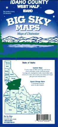 Buy map Idaho County, Idaho, west half by Big Sky Maps