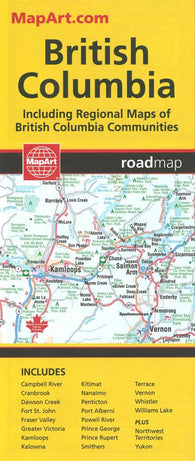 Buy map British Columbia Road Map by MapArt Publishing