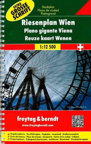 Buy map Vienna, Austria, Large Print Street Atlas by Freytag-Berndt und Artaria